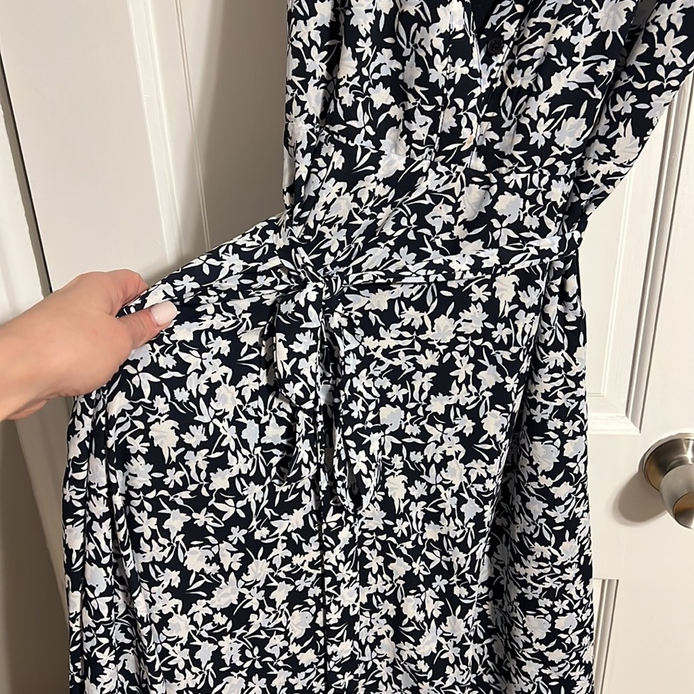Blue floral dress